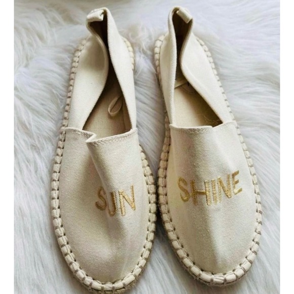 NEW Espadrille Flats‎ Sun Shine Slip On Casual Shoes Women's Size 8 - Picture 2 of 4